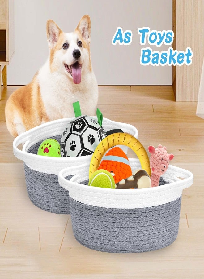 ABenkle Small Basket with Gift Bags and Ribbons, Empty Gift Baskets for Mother's Day, Decorative Boho Rope Woven Nursery Storage Organizer Toy Baskets with Handle for Baby Showers, 12"X 8" X 5" - Image 4